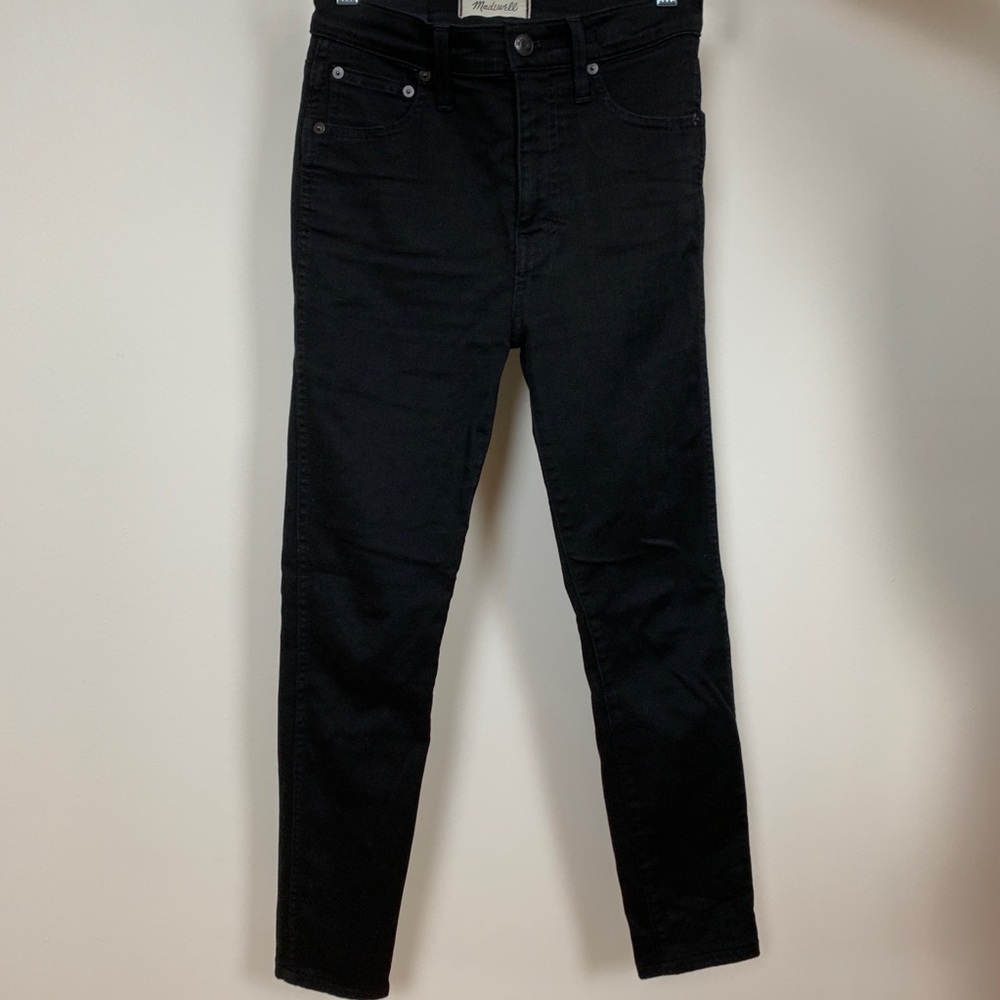 Madewell 10” black skinny skinny jeans size 25